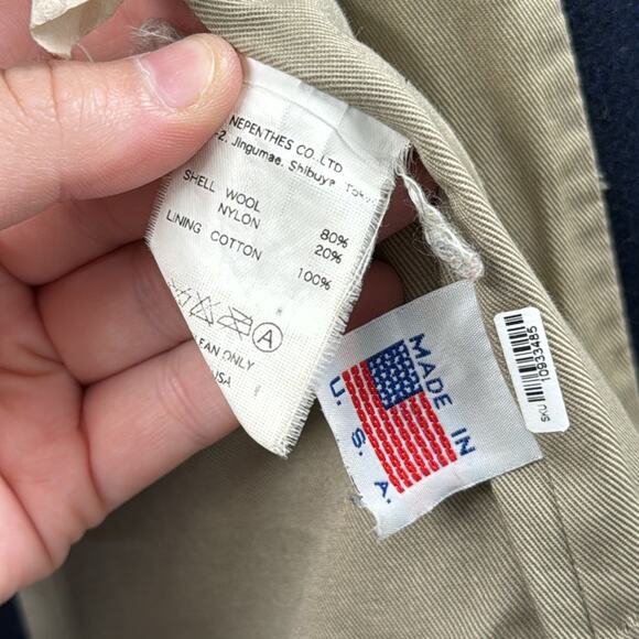 Nepenthes wool navy pea coat - Picture 4 of 5